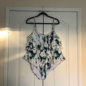 Plus Size Boohoo Off the Shoulder one piece swim suit